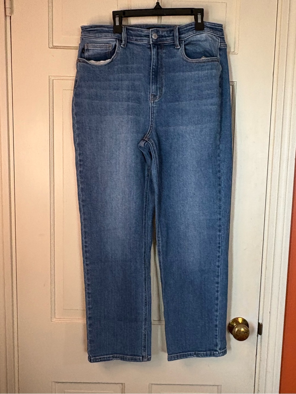 Judy Blue Ankle Straight Stretch Jeans Women's Size 31 Blue 5-pocket Denim